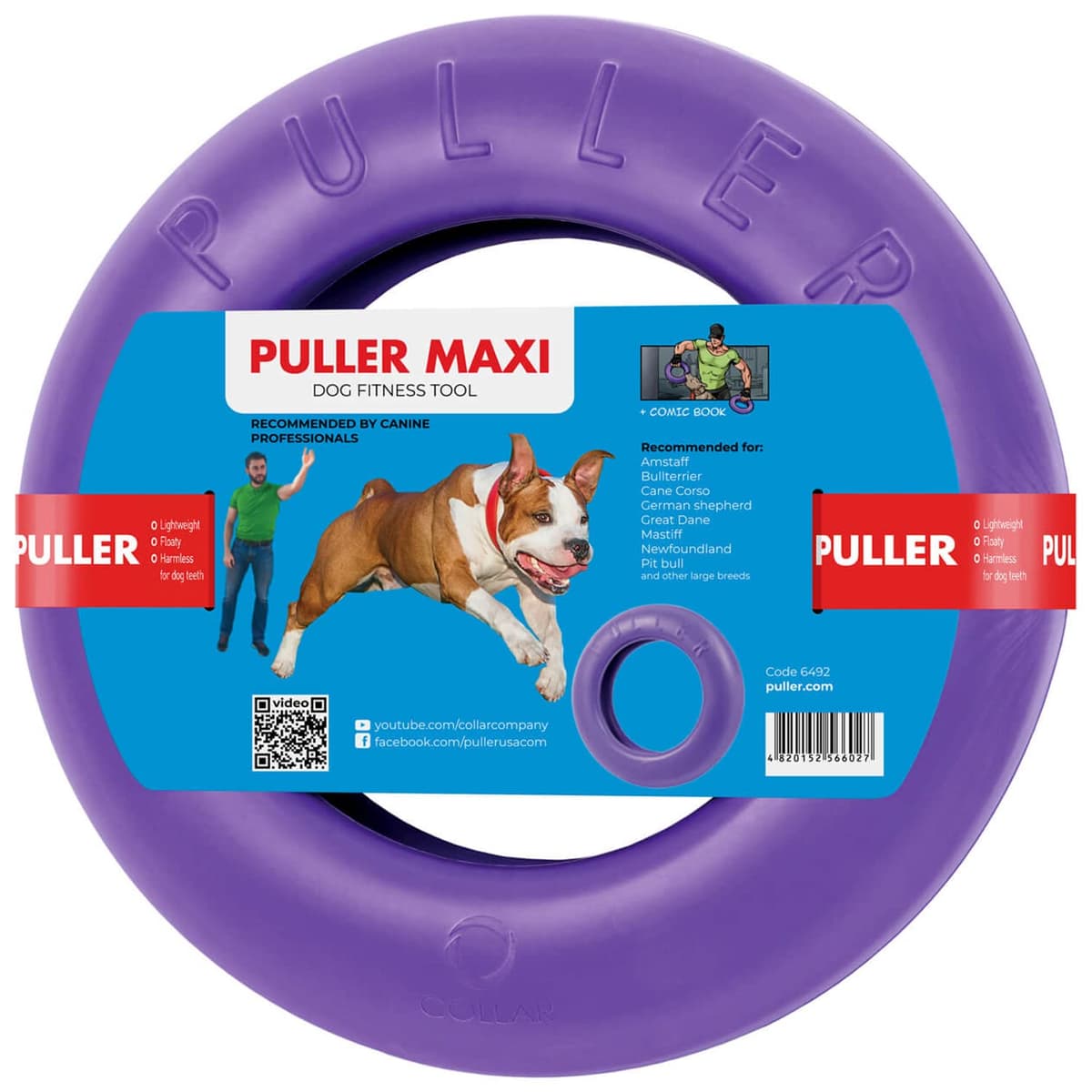 צעצוע חשיבה לכלב — COLLAR Puller Outdoor Ring Toy - Fetch & Tug of War for Small Medium Large Dogs 