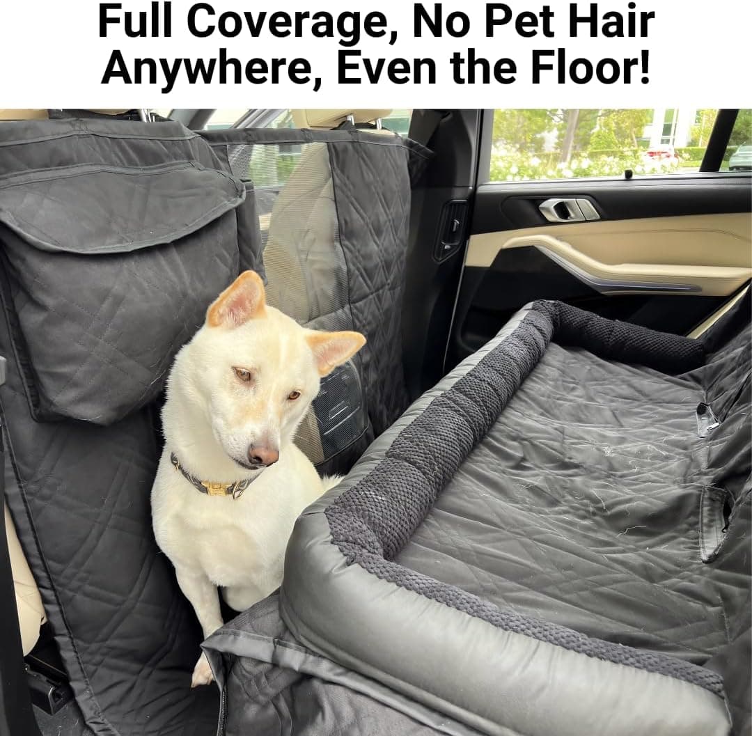 כיסוי רכב לכלב — Formosa Covers Premium Heavy Duty Dog Bed Kid Car Back Seat Cover with PetGuard 