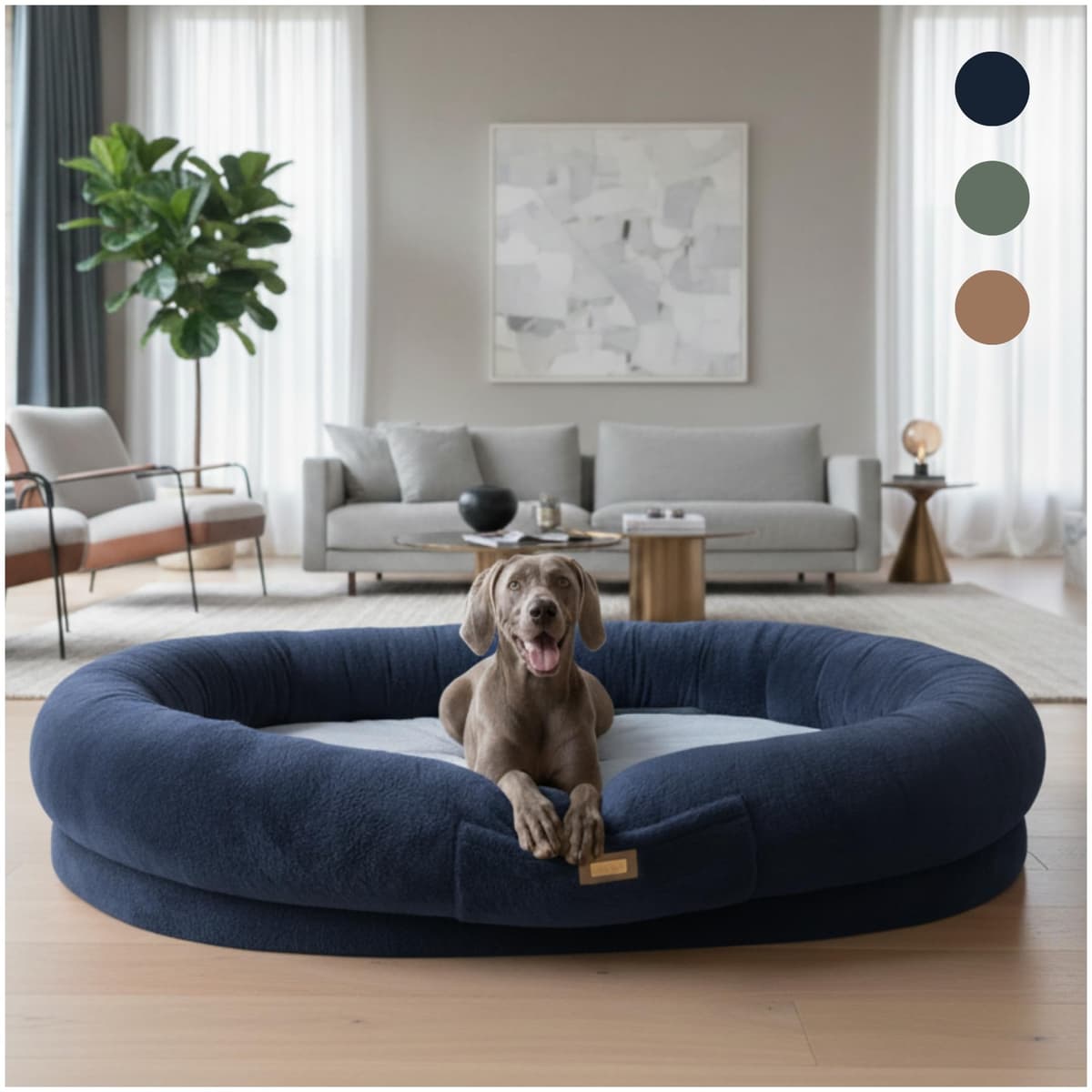 מיטה לכלב גדול — Human Dog Bed for Adults & Pets – Extra Large Cozy Lounger with Ultra-Soft Plush