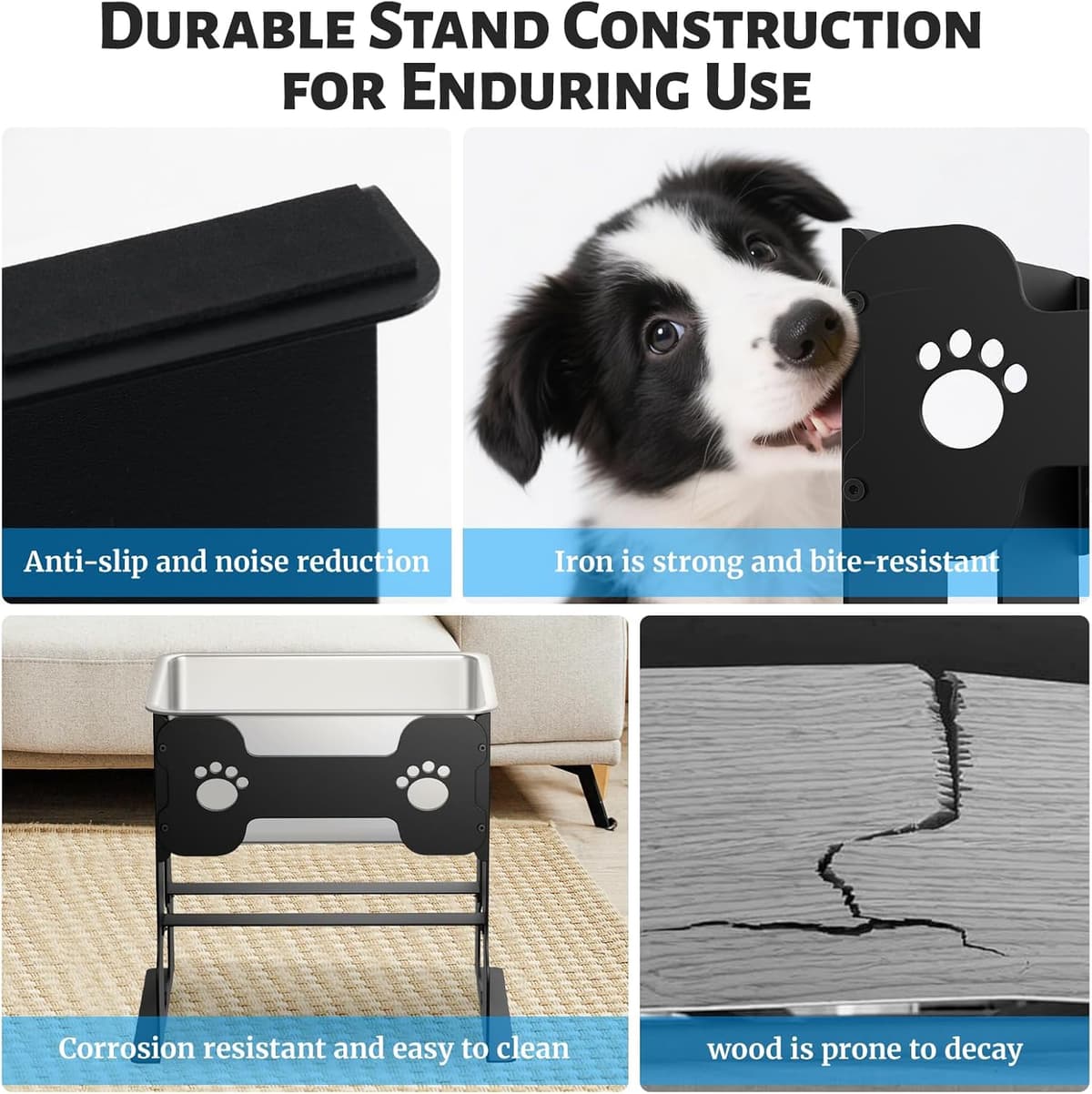 קערת האכלה לכלב — 2.4 Gallon Elevated Large Dog Water Bowl with Full Metal Stand, 14.2" Raised