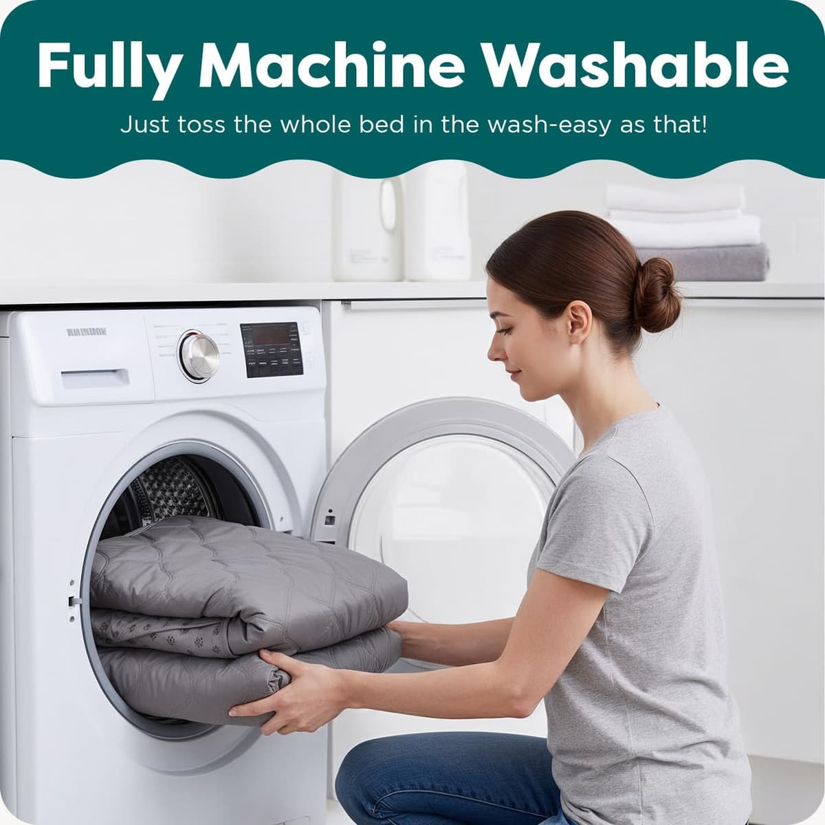 מיטה לכלב קטן — Furhaven 24" Round Pet Bed for Indoor Cats &amp; Medium/