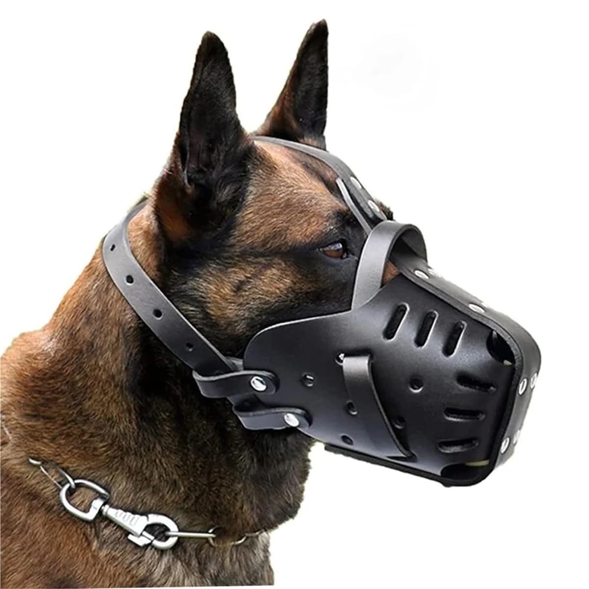 מחסום פה לכלב — Dog Muzzle Leather pet Dog Basket Muzzle for German Shepherd and Rottweiler to P