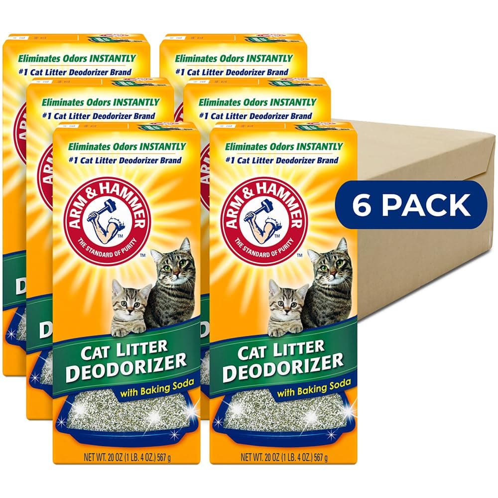 מוצר ניקיון לכלב — ARM & Hammer Cat Litter Deodorizer Double Duty, 20 oz, 6 Pack