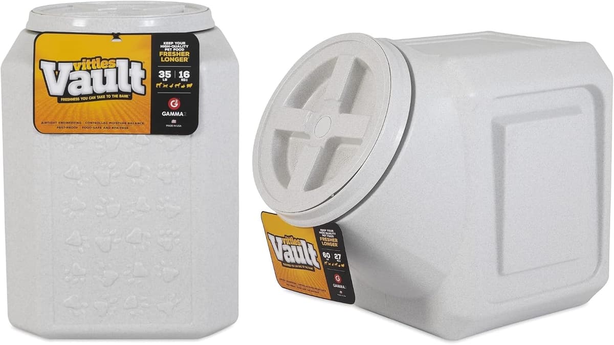 מיכל אחסון מזון לכלב — Gamma2 Vittles Vault Stackable Dog Food Storage Containers (Up To 60 Pounds) and