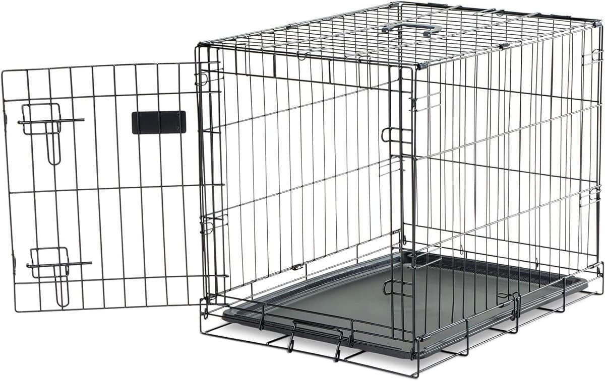 כלוב/כלייה לכלב — Carlson Pet Products SECURE AND FOLDABLE Single Door Metal Dog Crate, Small, 24.