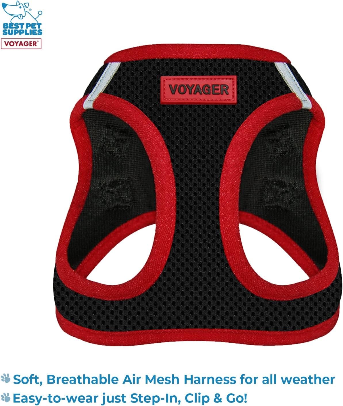 רתמה/רצועה לכלב — Voyager Step-in Air All Weather Mesh Harness and Reflective Dog 5 ft Leash Combo