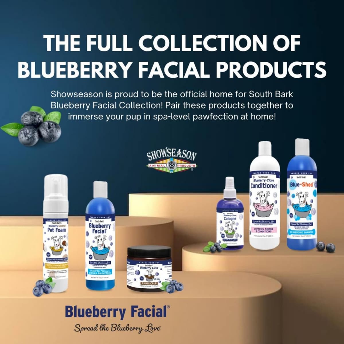 ניקיון לבית עם כלב — ShowSeason South Bark's Blueberry Facial® Pet Shampoo 12 oz. | Brightener &a