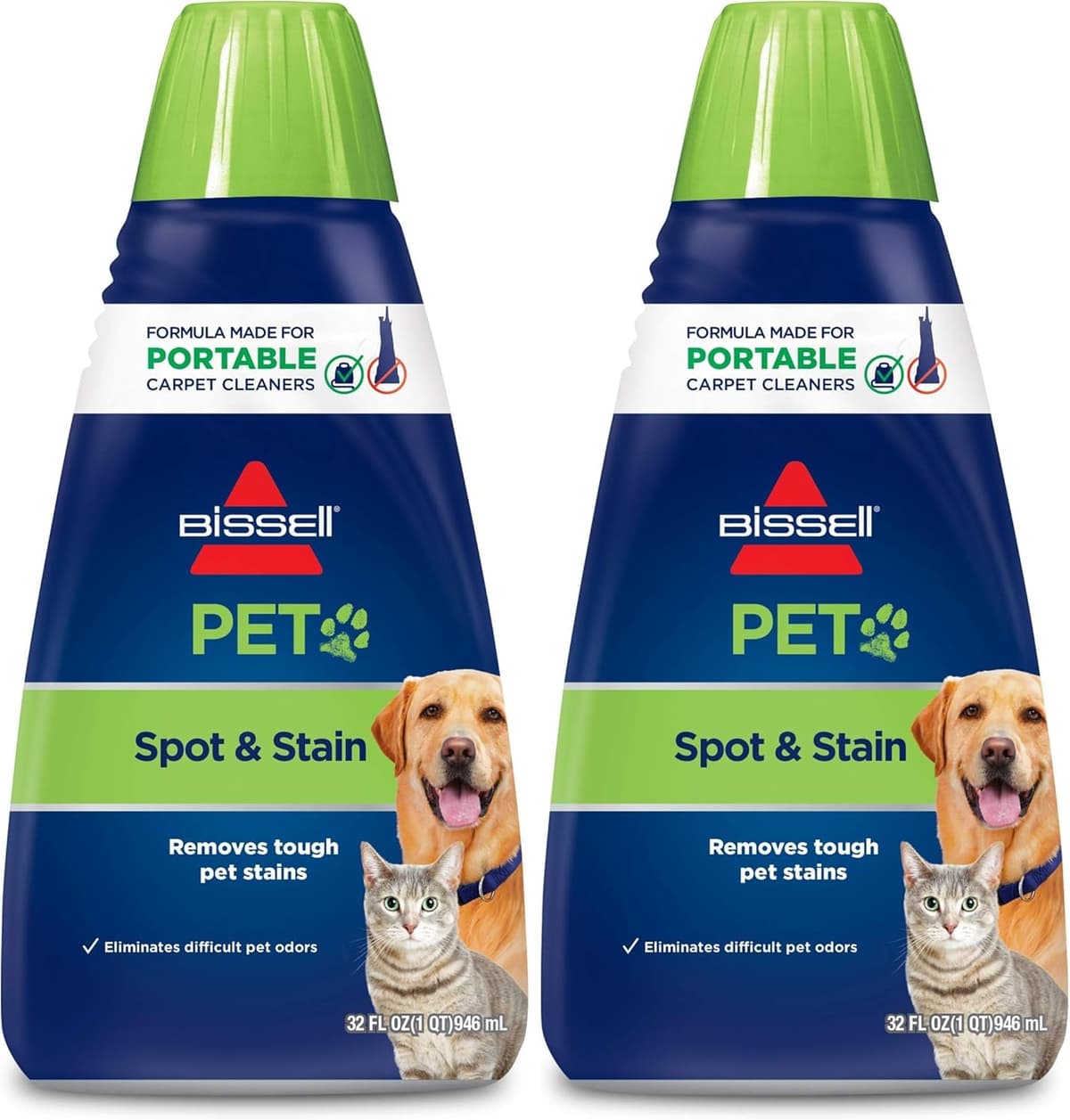 ניקיון לבית עם כלב — Bissell 74R7 Pet Stain &amp; Odor Portable Machine Formula,32-Ounce,Fl Oz,(Pack 