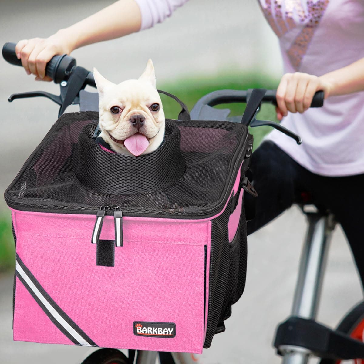 נשאית/תיק לכלב — Pet Carrier Bicycle Basket Bag Pet Carrier/Booster Backpack for Dogs and Cats wi