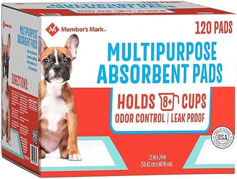 פד לכלב — Member's Mark Member's Mark Puppy Multipurpose absorbent Pads Net Count 120 Pads