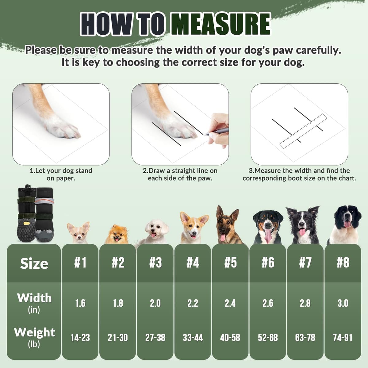 נעליים/מגפיים לכלב — SlowTon Dog Shoes - Waterproof Dog Snow Boots for Winter, Wa