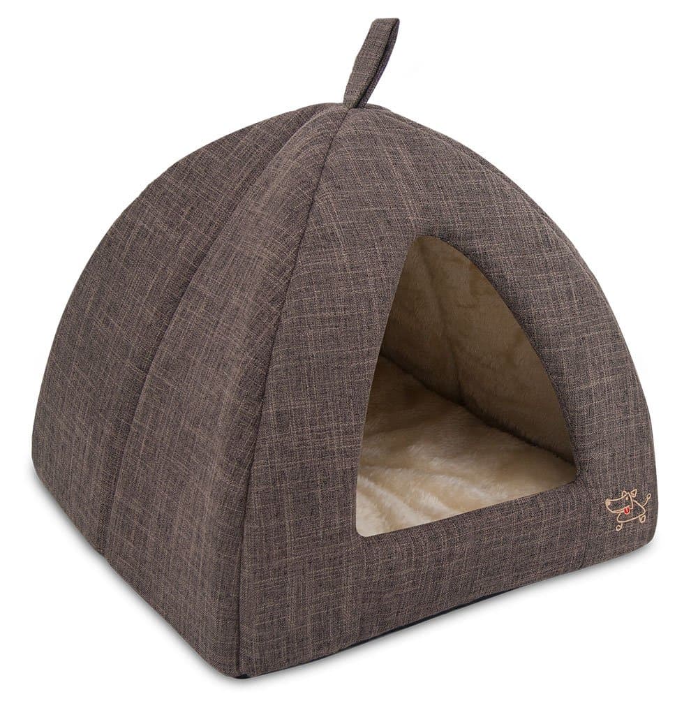 מיטה לכלב קטן — Best Pet Supplies Cat Bed for Indoor Cat, Domed Tent House with Removable Pillow