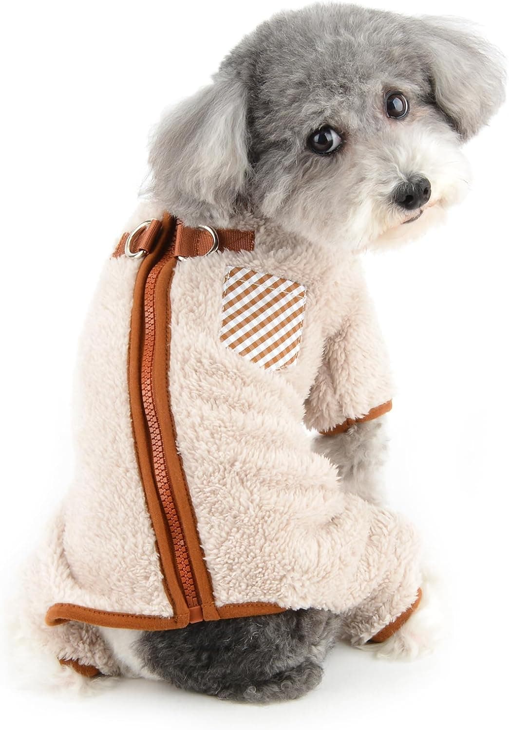 ביגוד לכלב — Ranphy Zip-up Pet Sherpa Fleece Pajamas Pjs for Small Dog Pu