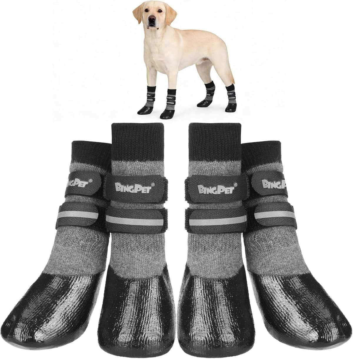 נעליים/מגפיים לכלב — BINGPET Waterproof Dog Socks Boots to Prevent Licking Paws,A