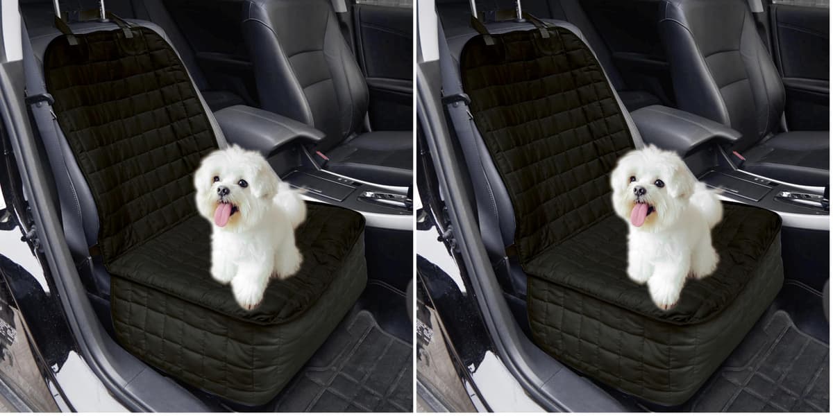 כיסוי רכב לכלב — Elegant Comfort Premium Pet Car Seat Cover for Front Seat, Luxury Microfiber Car