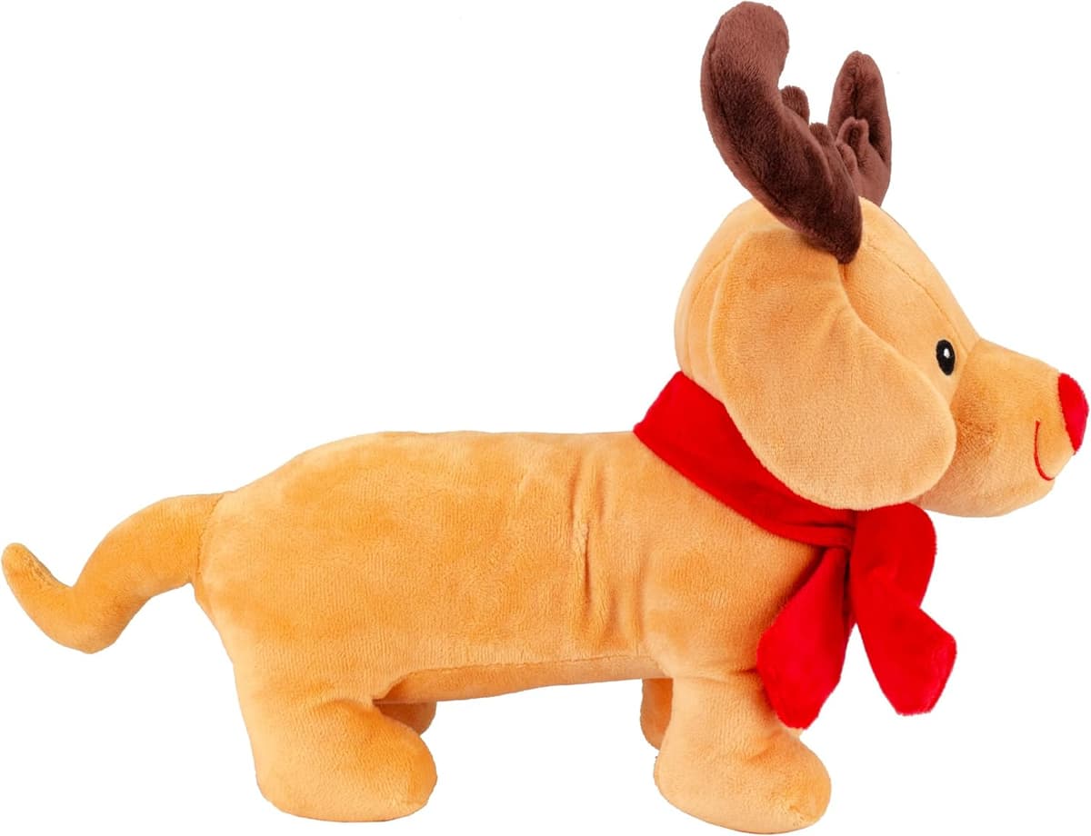 צעצוע לכלב — Giftable World Holiday Plush Pet Toy Fun for Christmas Designs with Squeaker Dog
