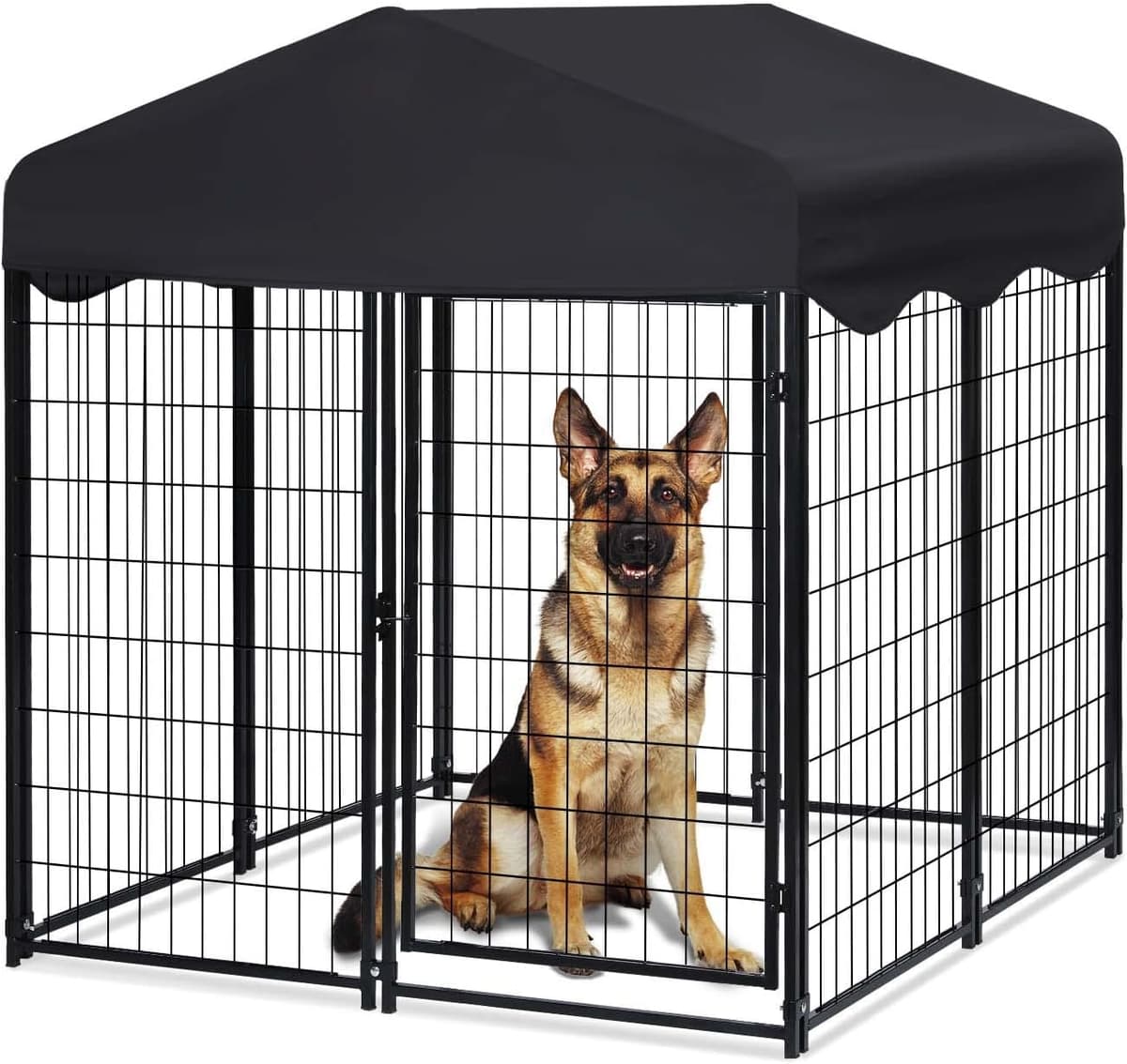 מלונה לכלב — Large Dog Kennel Dog House 4ft x 4.2ft x 4.45ft Heavy Duty M