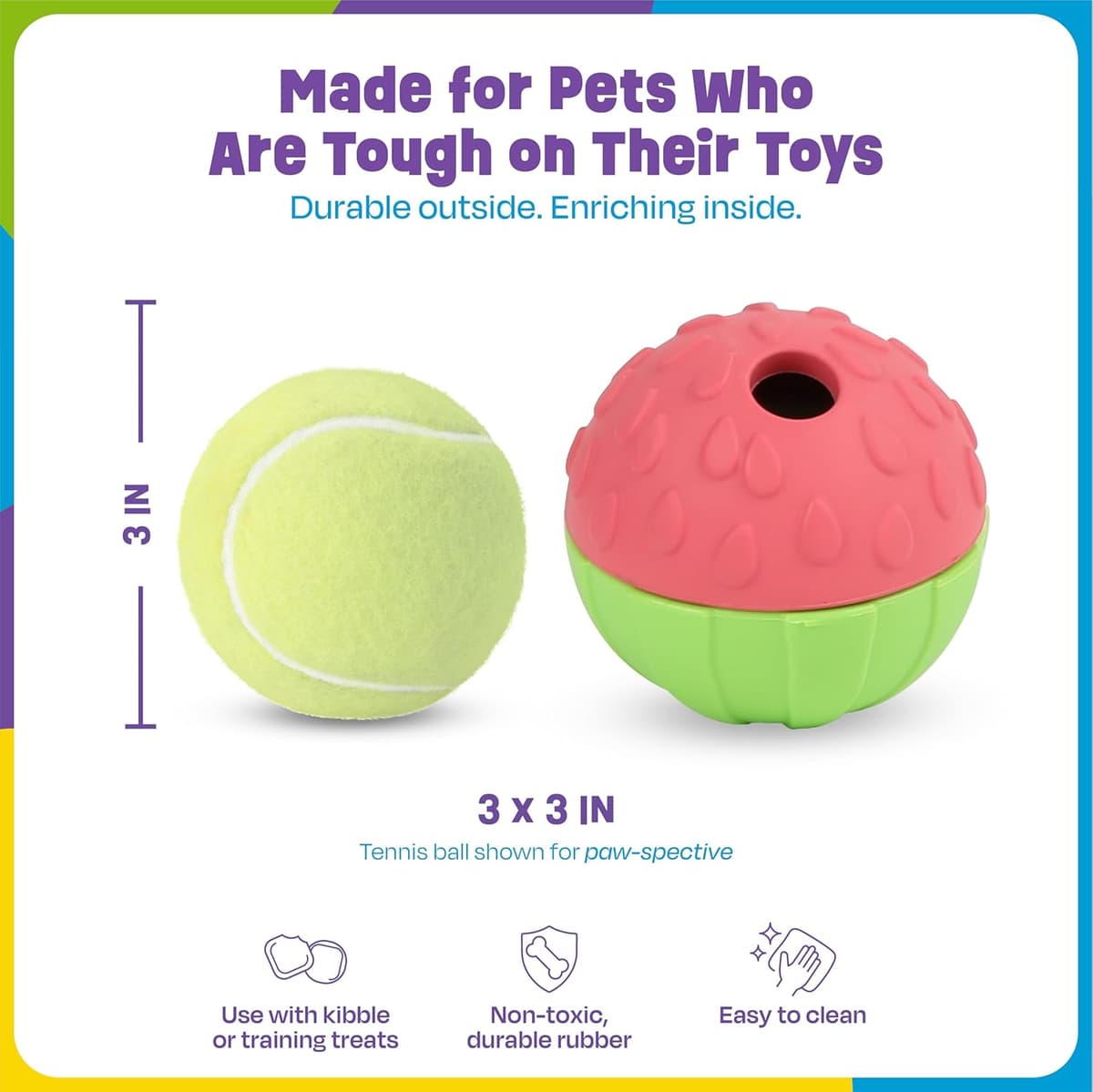 עזר אילוף לכלב — Brightkins Tough &amp; Tumble 2-Piece Watermelon, Enrichment Puppy Essentials, D