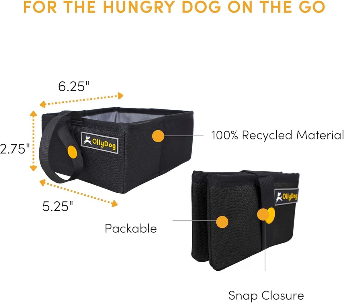 עזר אילוף לכלב — OllyDog Dog Training Pouch Bag with Waist Strap, Poop Bag Dispenser and Collapsi