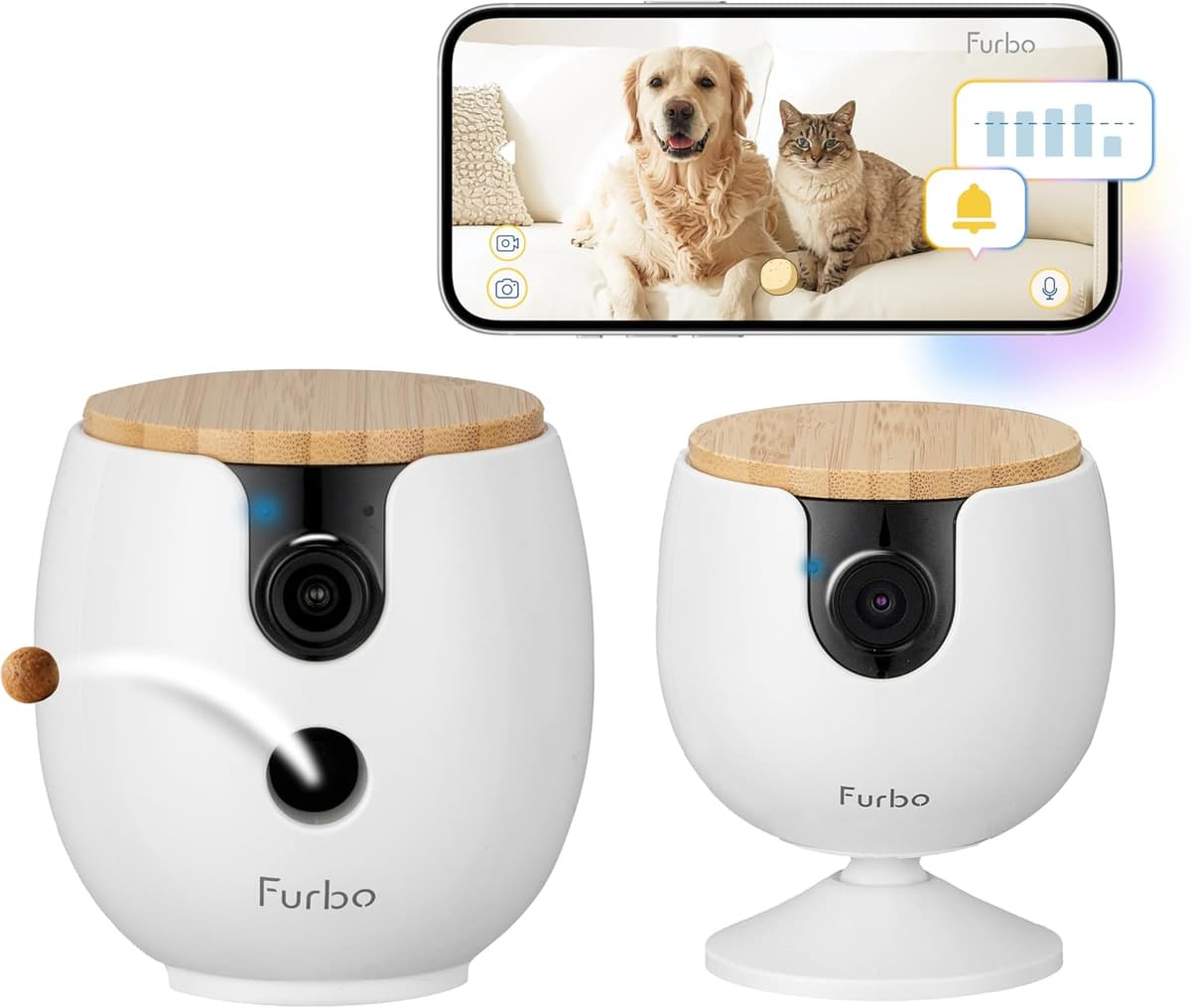 מצלמת מעקב לכלב — Furbo [New] Mini 360° Camera + Mini Cam [New Subscription Required at Setup] (2-