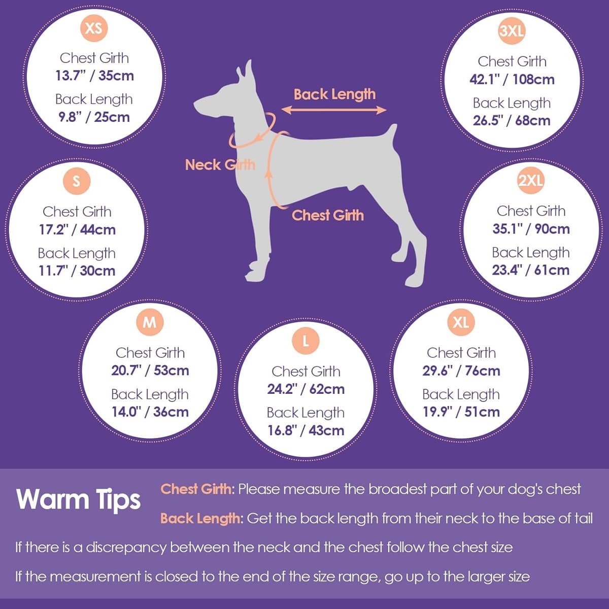 מעיל/ז'קט לכלב — SUNFURA Dog Coat, XXXL Dog Jacket Winter with Harness Built 