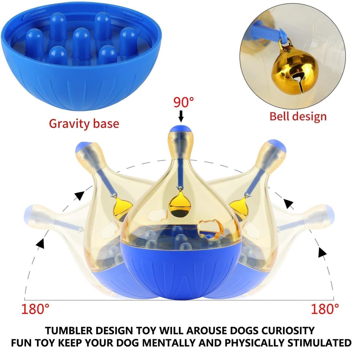 צעצוע חשיבה לכלב — Dog Interactive Puzzle Toys Boredom - Small Dog Toys Food Treat Dispensing Ball 