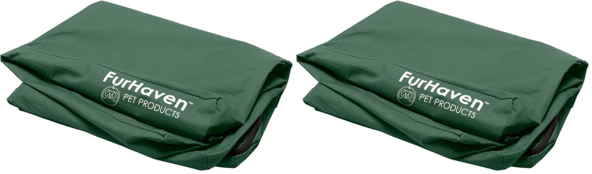 מיטה אורטופדית לכלב — Furhaven Replacement Dog Bed Cover Water-Resistant Indoor/Outdoor Logo Print Oxf