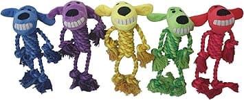 צעצוע חבל/כדור לכלב — Multipet Rope Body Loofa 6" Dog Toy