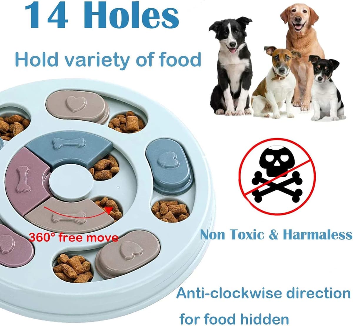 צעצוע חשיבה לכלב — Dog Puzzle Toys lorful Design Dog Toys Box Dog Puzzles for IQ Training Dog Enric