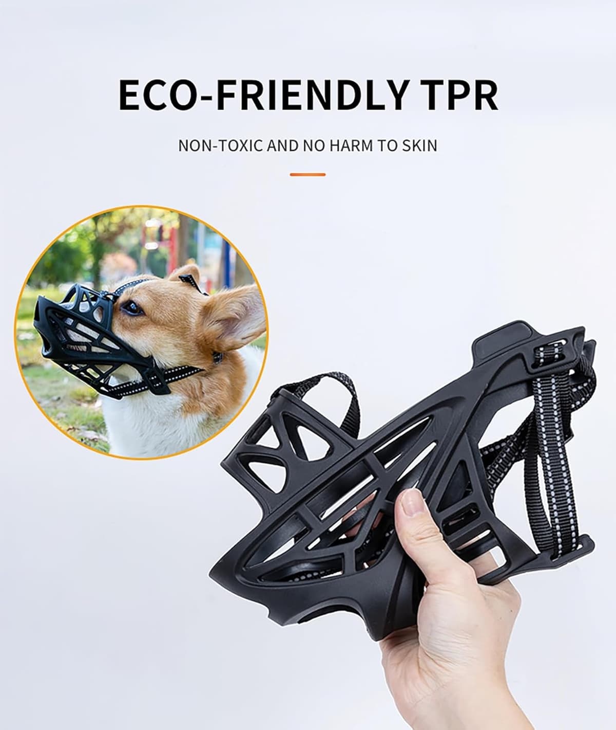 מחסום פה לכלב — DANFER Dog Muzzle, Soft Basket Muzzle for Small Medium Large Sized Dogs, Dog Mou