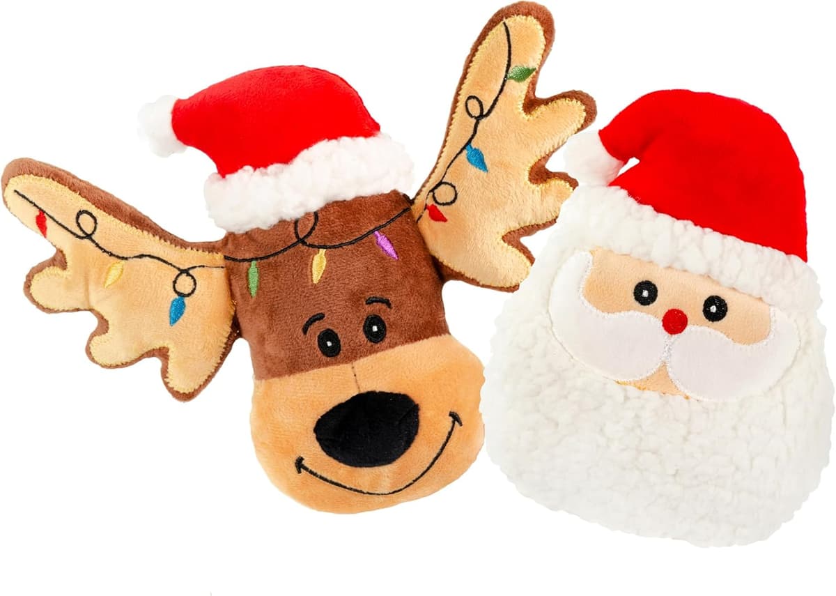 צעצוע לכלב — Giftable World Holiday Plush Pet Toy Fun for Christmas Designs with Squeaker Dog