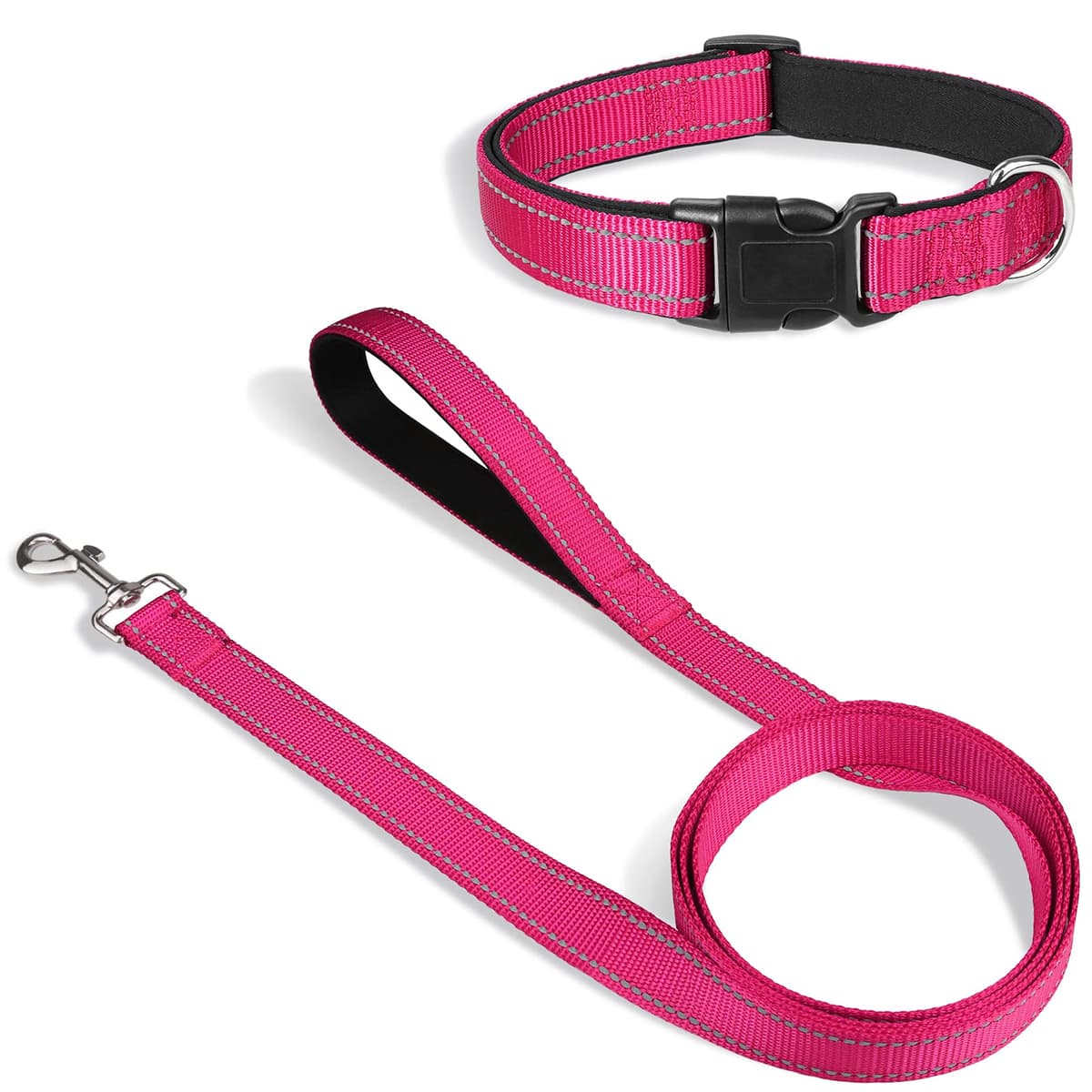 קולר לכלב — Joytale 14-20 inches Dog Collar and 6FT Leash, Reflective Soft Neoprene Padded P