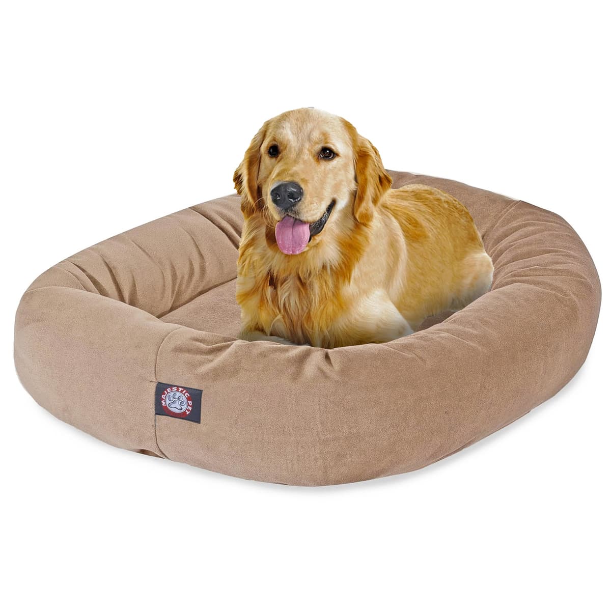 מיטה לכלב גדול — Majestic Pet Large Dog Bed for Big Dogs, Washable Orthopedic Donut Cuddle Bed wi