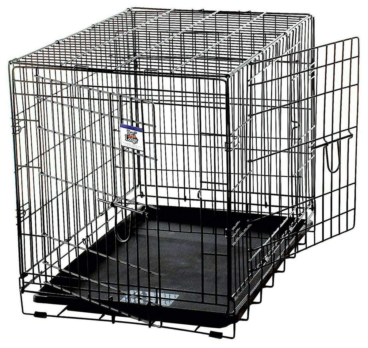 כלוב לכלב — Pet Lodge® Wire Dog Crate | Small Pet Carrier | Easy to Clean | Multi-Functional