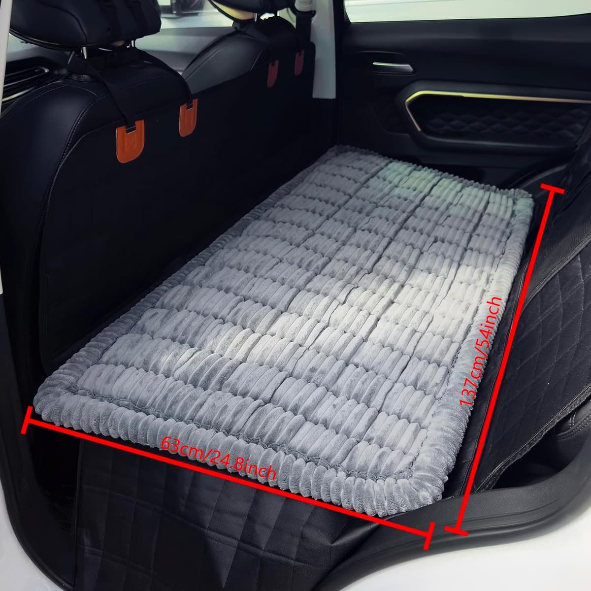 כיסוי רכב לכלב — Dog Bed for Car, Backseat Pet Bed Mat, Dog Seat Cover for Car Back Seat, Non-Sli