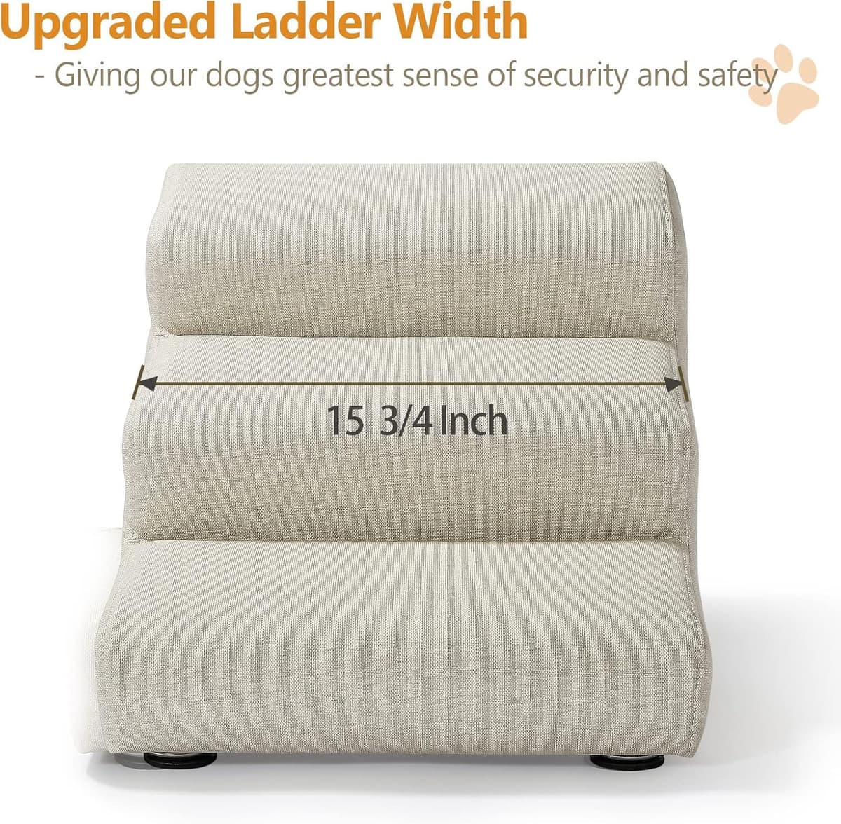 מדרגות/רמפה לכלב — Senneny Imitation Linen Faux Leather Dog Stairs, for Pets up