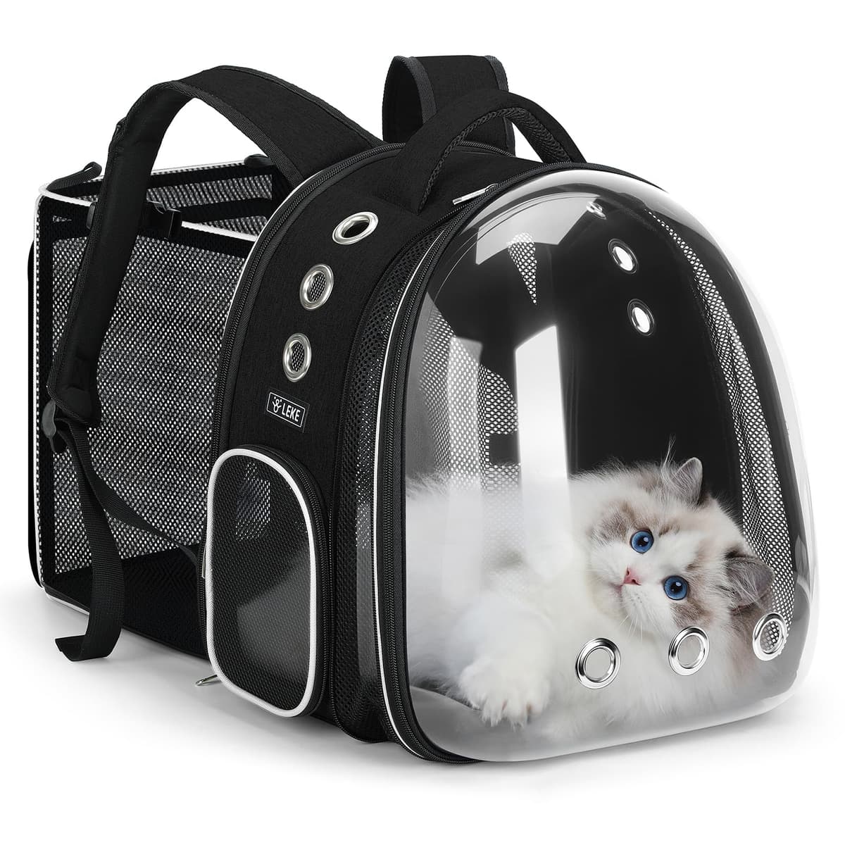 נשאית/תיק לכלב — Lekereise Cat Backpack Carrier, Expandable Large Space Cat Bubble Backpack for K