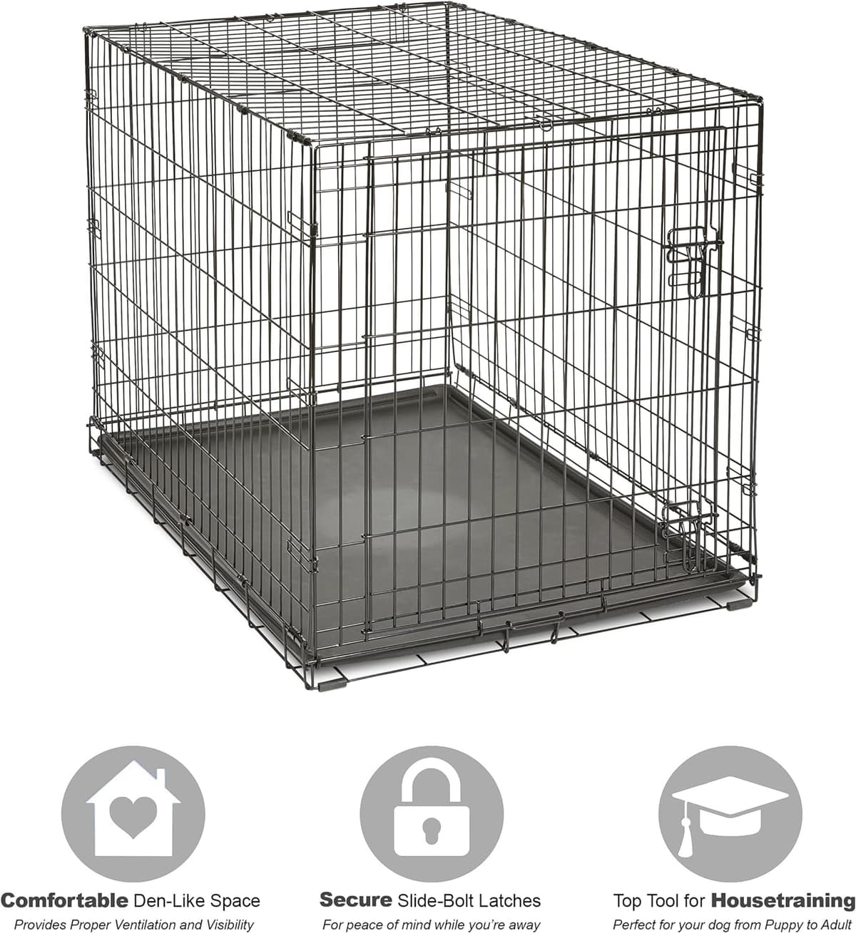 כלוב/כלייה לכלב — Midwest Homes for Pets 42-Inch New World Crate for Large Breeds, 71-90 lbs, Sing