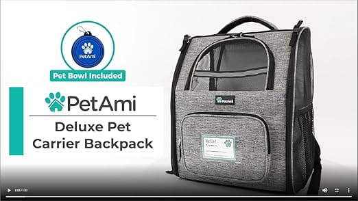 נשאית/תיק לכלב — PetAmi Dog Backpack Carrier for Small Large Cat, Pet, Puppy, Ventilated Pet Hiki
