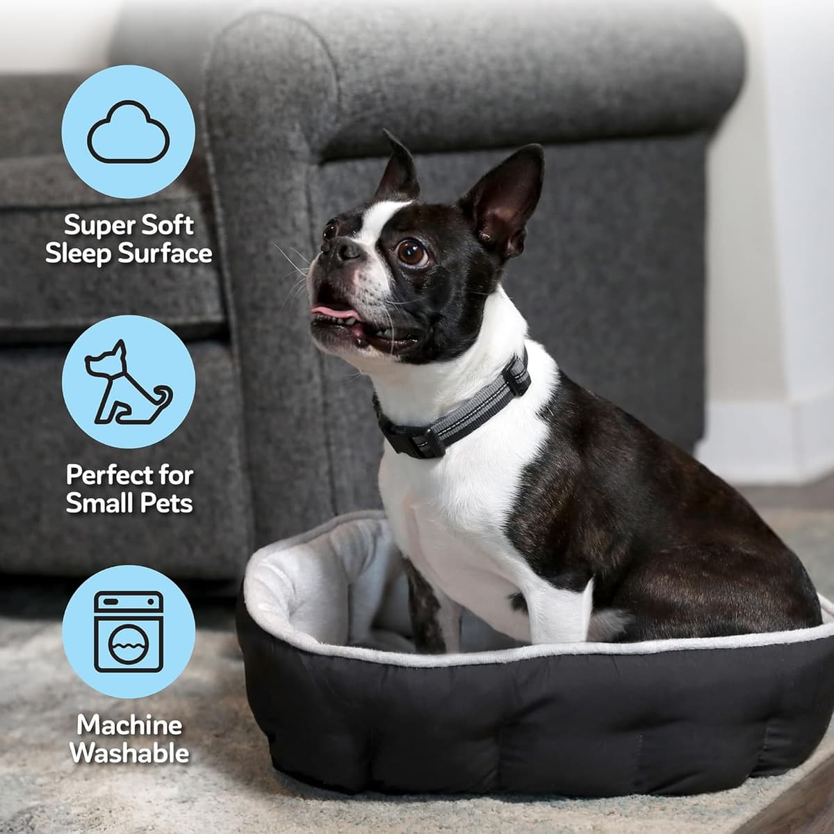 מיטה לכלב קטן — Petmate Oval Sleeper Small Dog Bed, 19 x 14in, for Small Bre