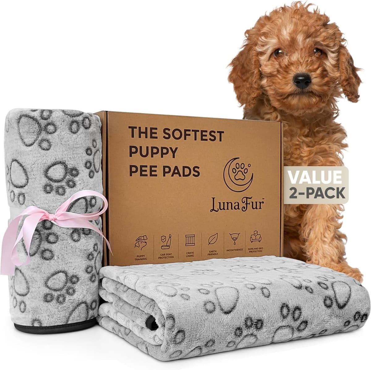 פדים/חיתולים לכלב — Washable Reusable Puppy Pads for Dogs - Soft, Leakproof &amp; Super Absorbent Do
