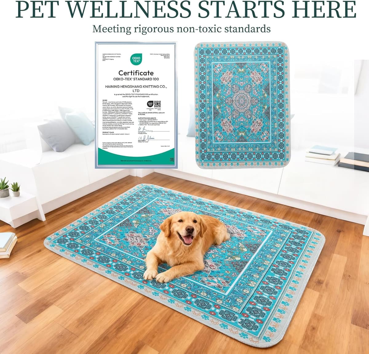 פדים/חיתולים לכלב — Homimp Washable Pee Pads for Dogs,Extra Large 2 Pcs Reusable Puppy Pads Waterpro