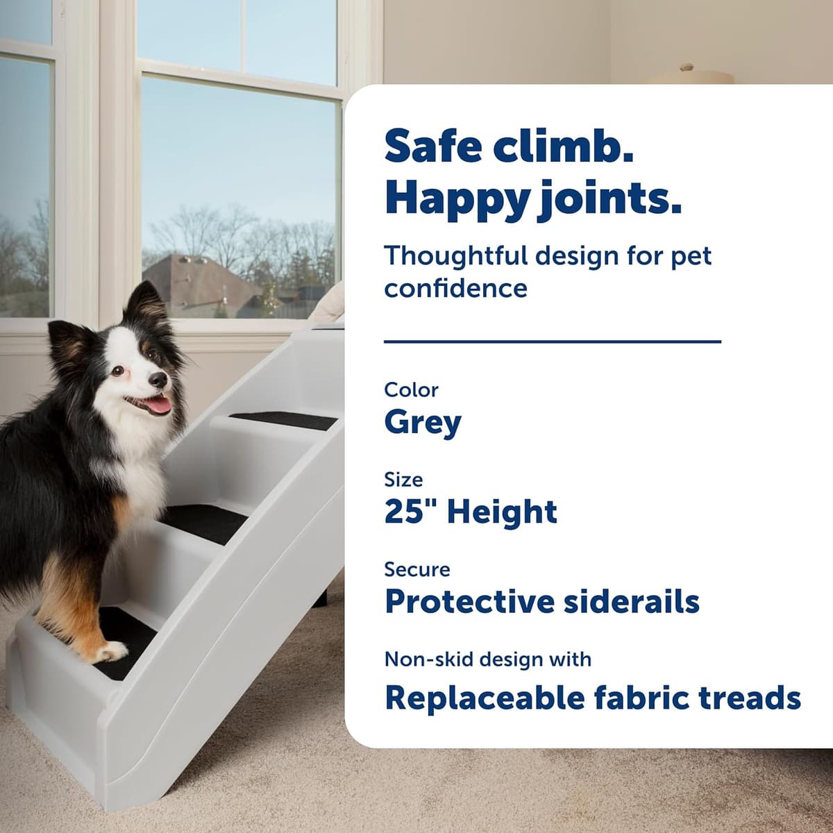 מדרגות/רמפה לכלב — PetSafe CozyUp Folding Dog Stairs, Portable Indoor/Outdoor P