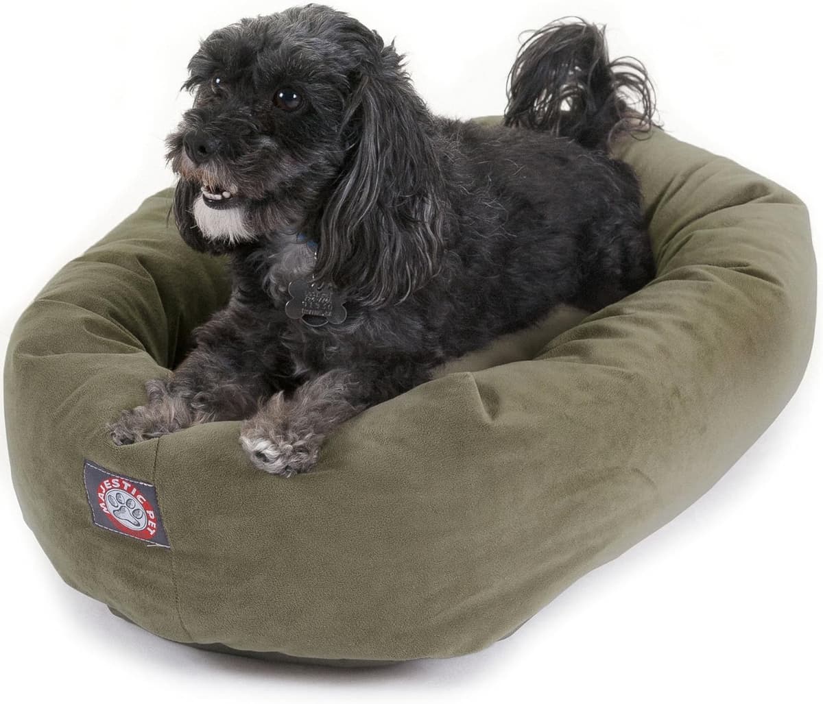 מיטה לכלב קטן — Majestic Pet 24 Inch Suede Calming Dog Bed Washable – Cozy S