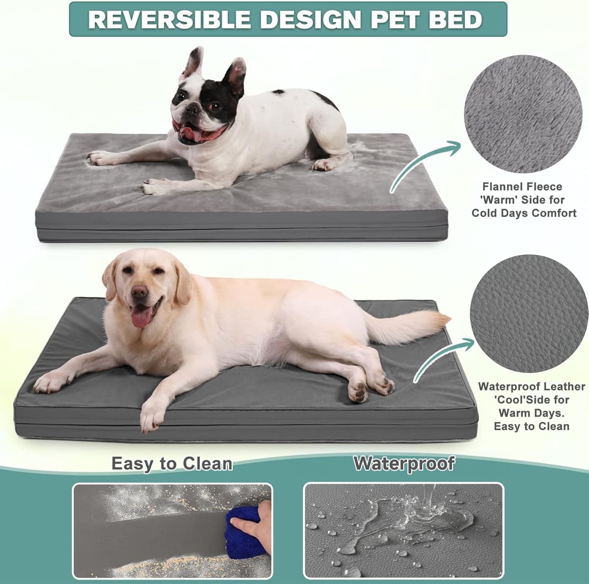 מיטה לכלב גדול — Waterproof XL Dog Beds Large Sized Dog, Outdoor Washable Cra