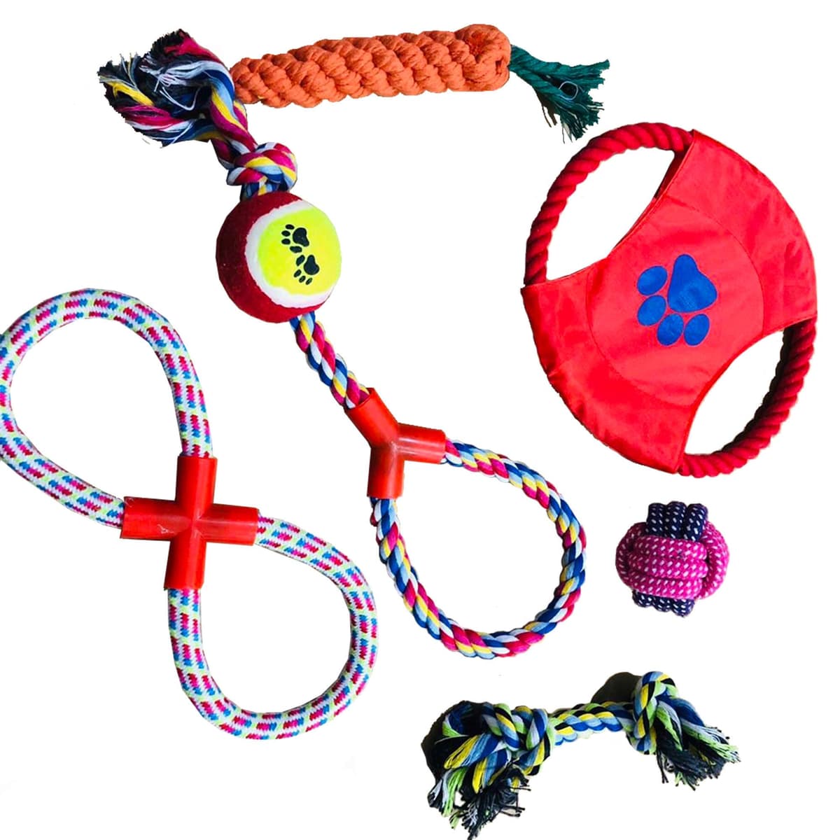 צעצוע חבל/כדור לכלב — Dog Rope Toys Fancy D Products. Pets and Dogs Rope Toys. Cotton Rope Dog Toy, Pl