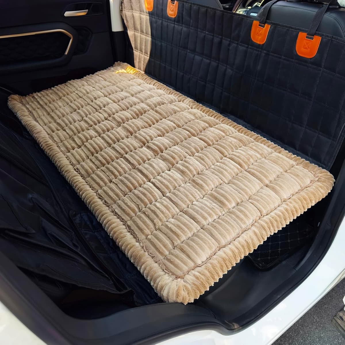 כיסוי רכב לכלב — Dog Bed for Car, Backseat Pet Bed Mat, Dog Seat Cover for Car Back Seat, Non-Sli