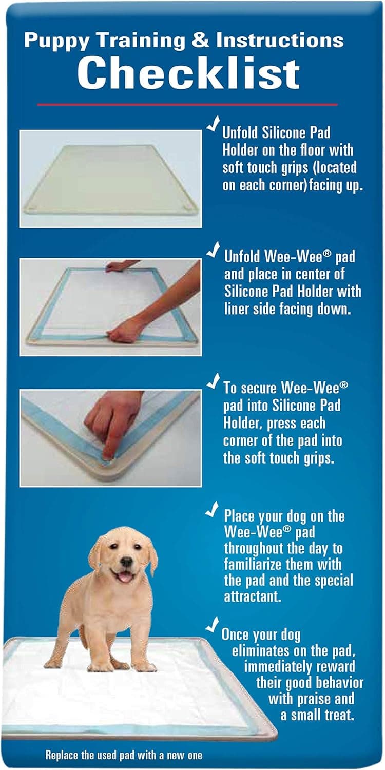פדים/חיתולים לכלב — Four Paws Wee-Wee Silicone Pee Pad Holder for Dogs &amp; Puppies, Washable Dog H