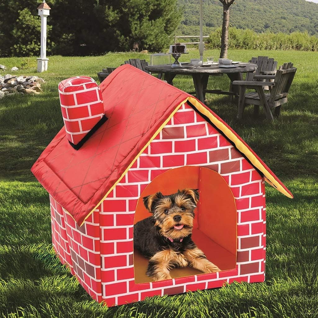 מלונה לכלב — Pet Dog House with Removable Cushion Foldable for Cave Cozy 