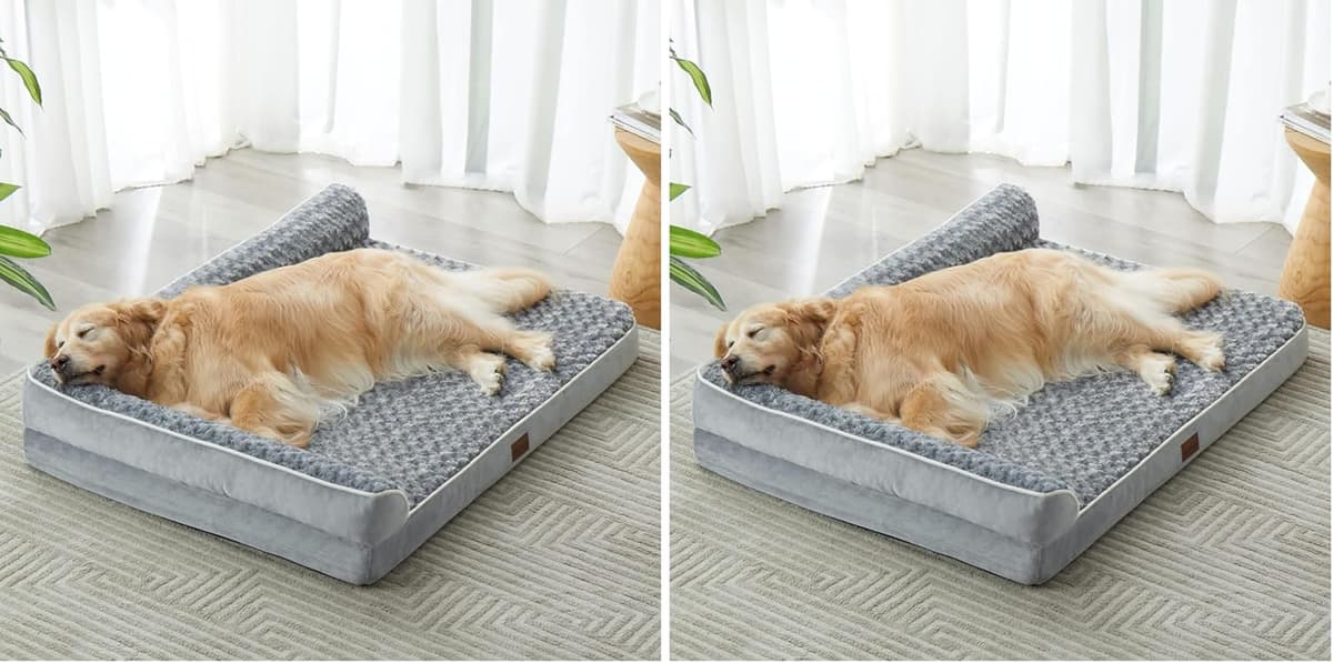 מיטה לכלב גדול — BFPETHOME Orthopedic Dog Bed for Large Dogs-Big Waterproof S